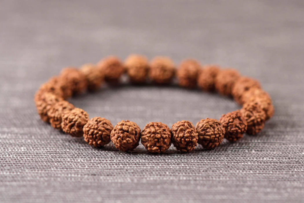 5 Mukhi Rudraksha Seed Stretch Bracelet